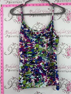 Black Label camo Multicolor Camouflage Print Tank Top - Purple, Green, Blue